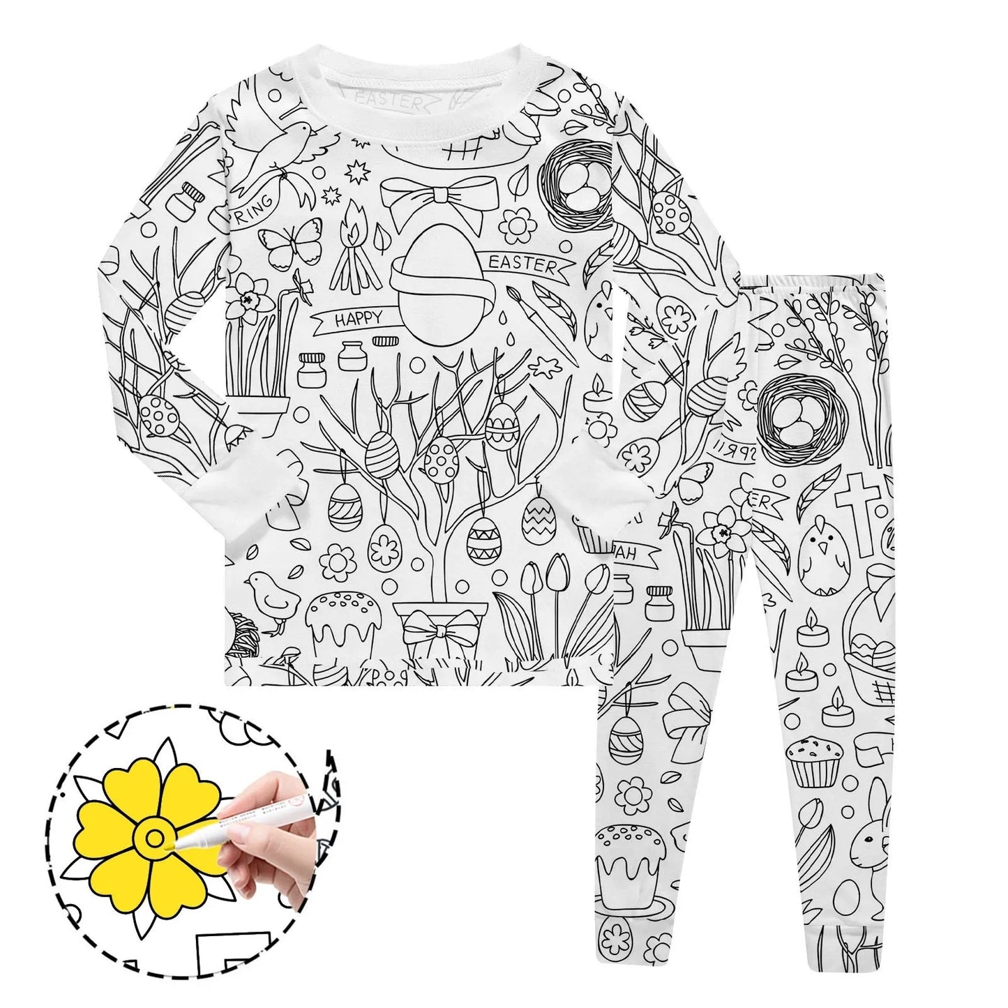Coloriage Montessori Pyjama