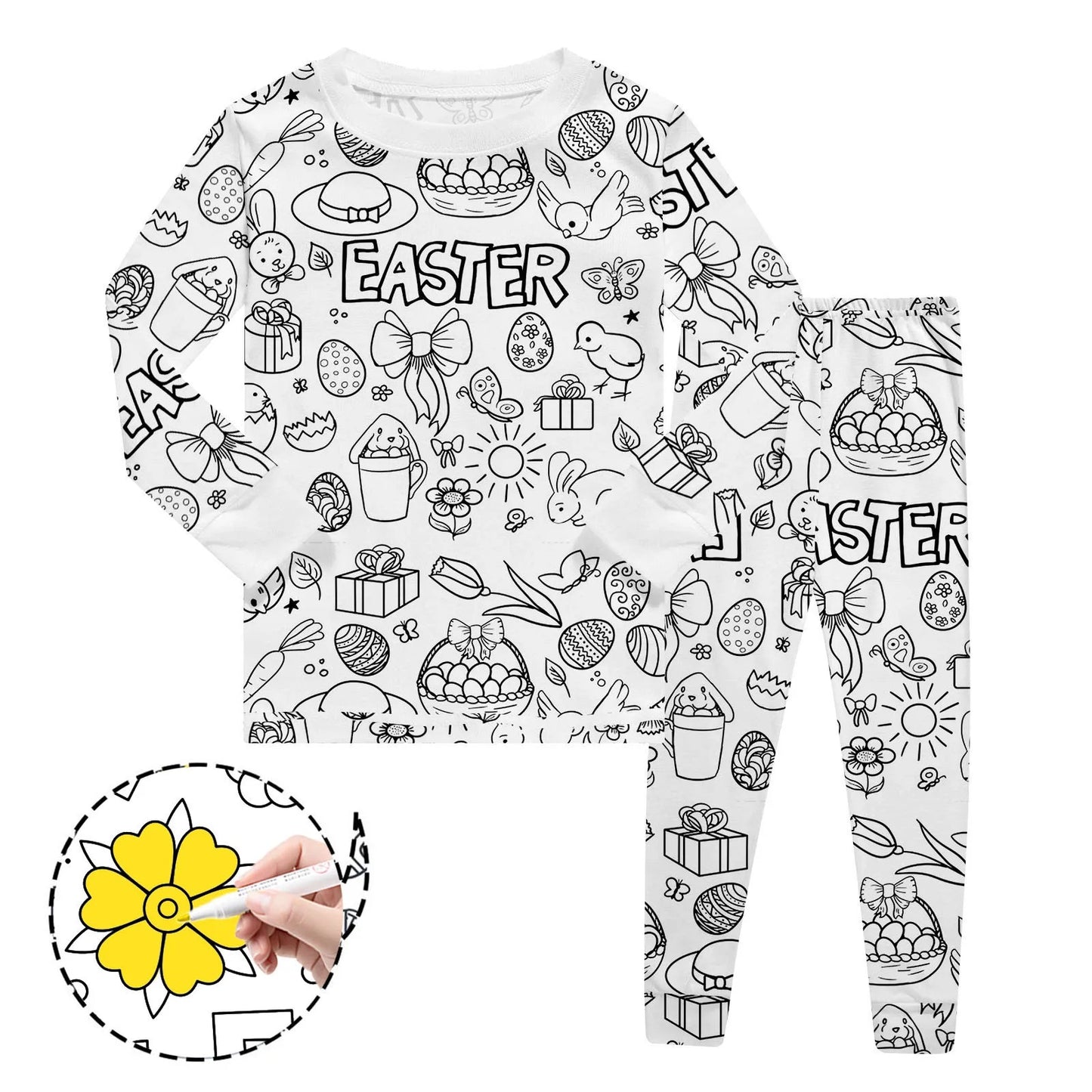 Coloriage Montessori Pyjama