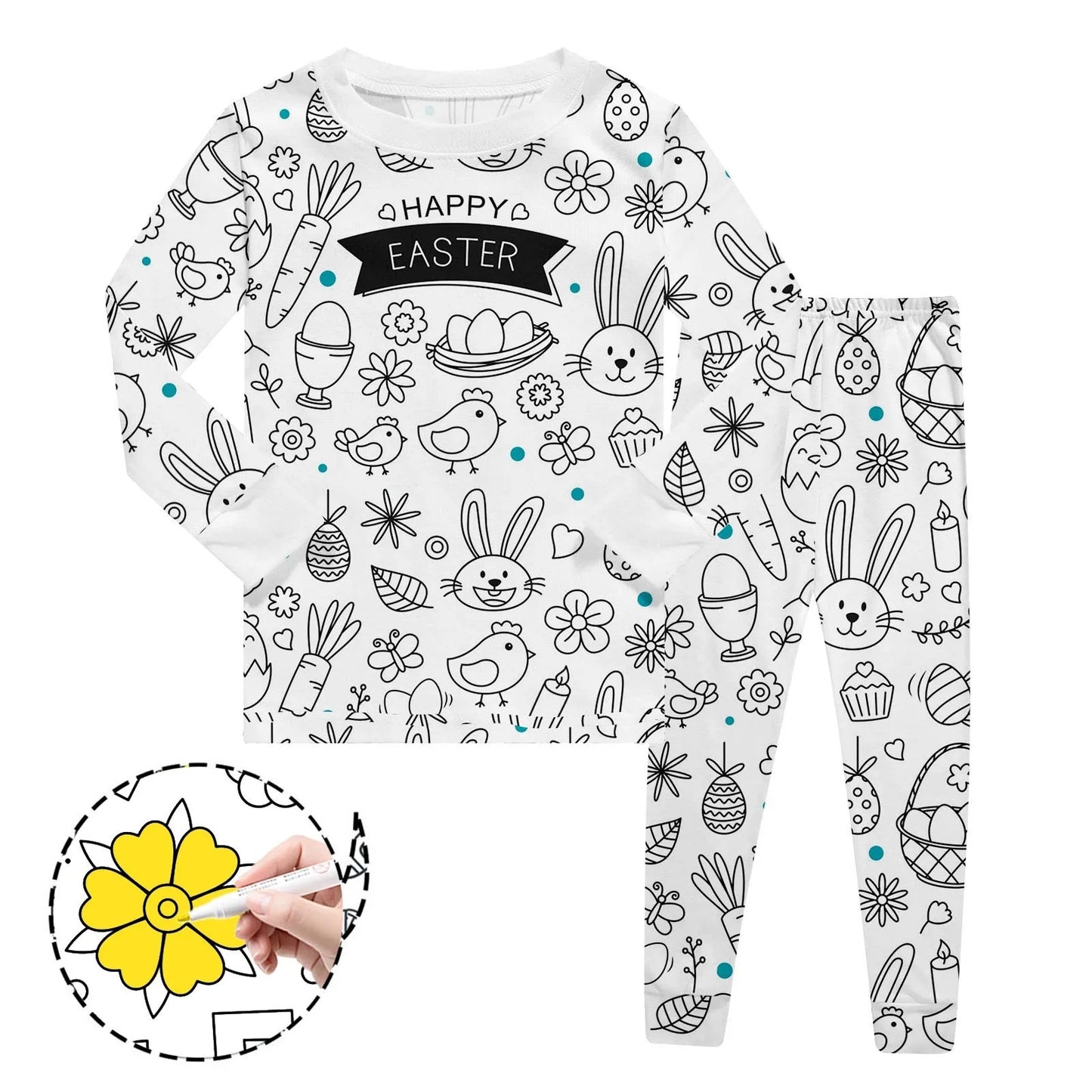 Coloriage Montessori Pyjama