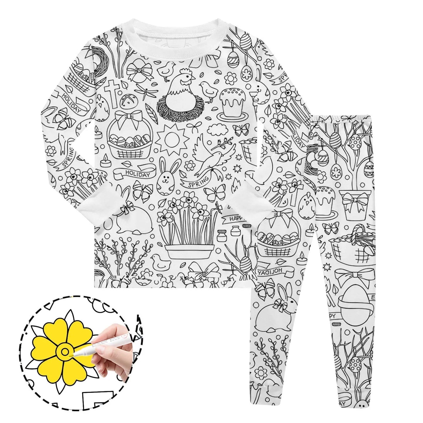 Coloriage Montessori Pyjama