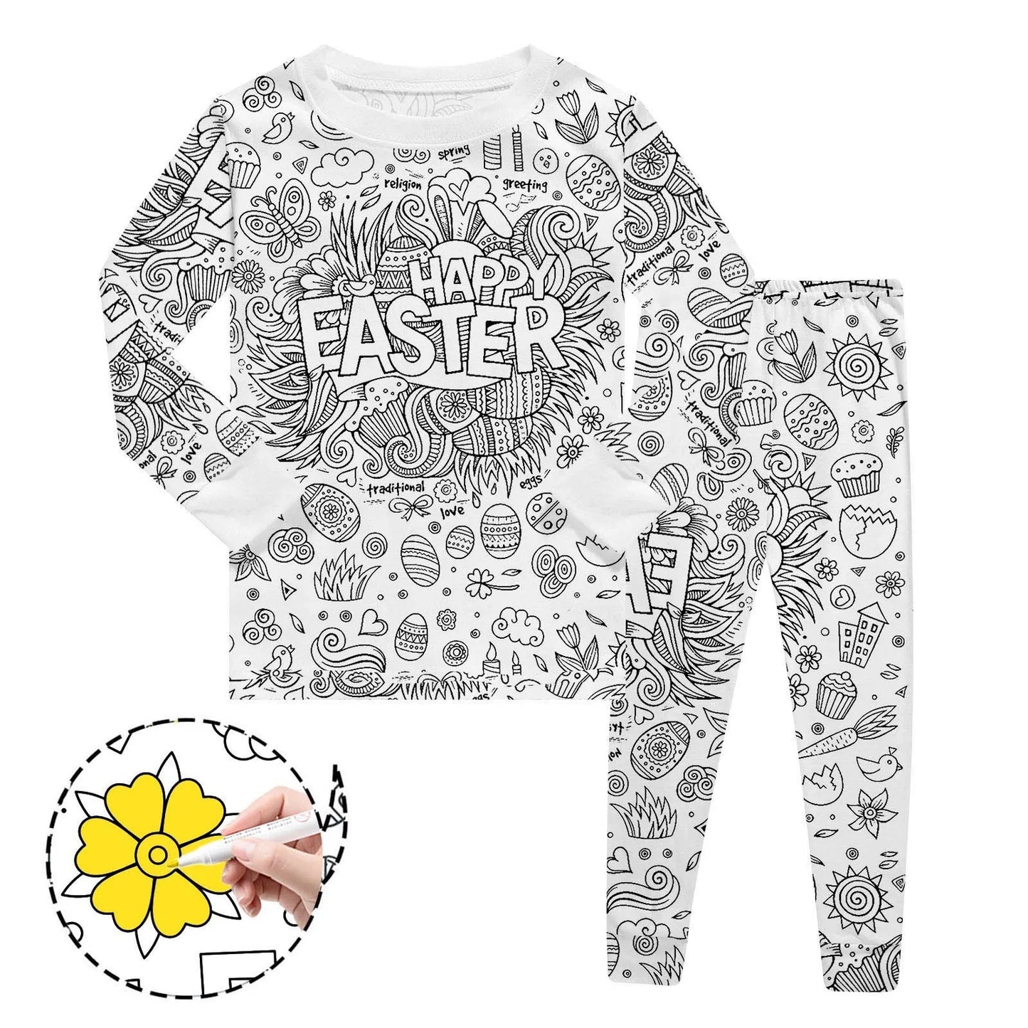 Coloriage Montessori Pyjama