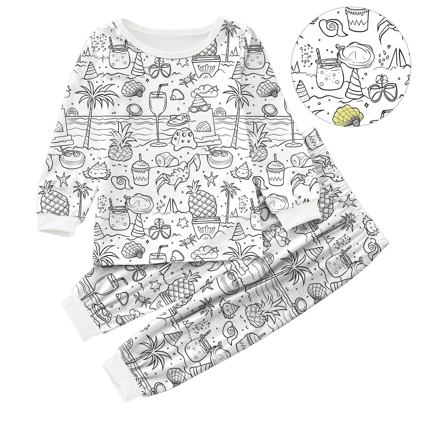 Coloriage Montessori Pyjama