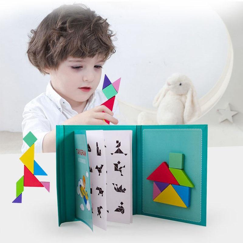 Tangram Magnétique Montessori - Puzzle Premium | Montezzori Montezzori