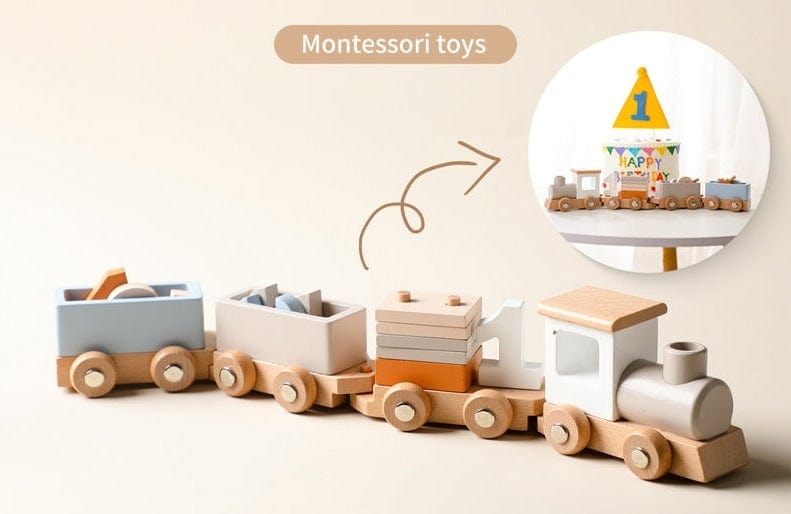 Train Montessori en Bois | Montezzori Montezzori