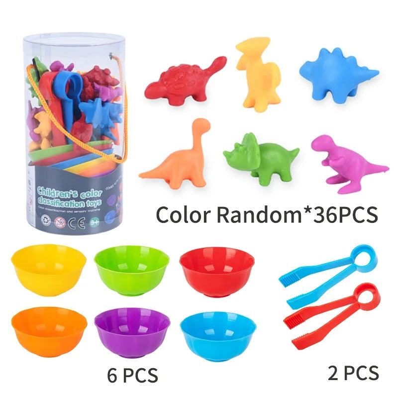 RainbowPlay™ - Jouet Montessori en Pompoms Arc-en-Ciel | Apprentissage Ludique et Sensoriel