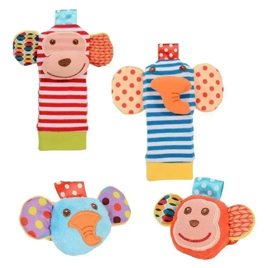 Chaussettes Hochet Bébé et Bracelets à Grelots Montessori