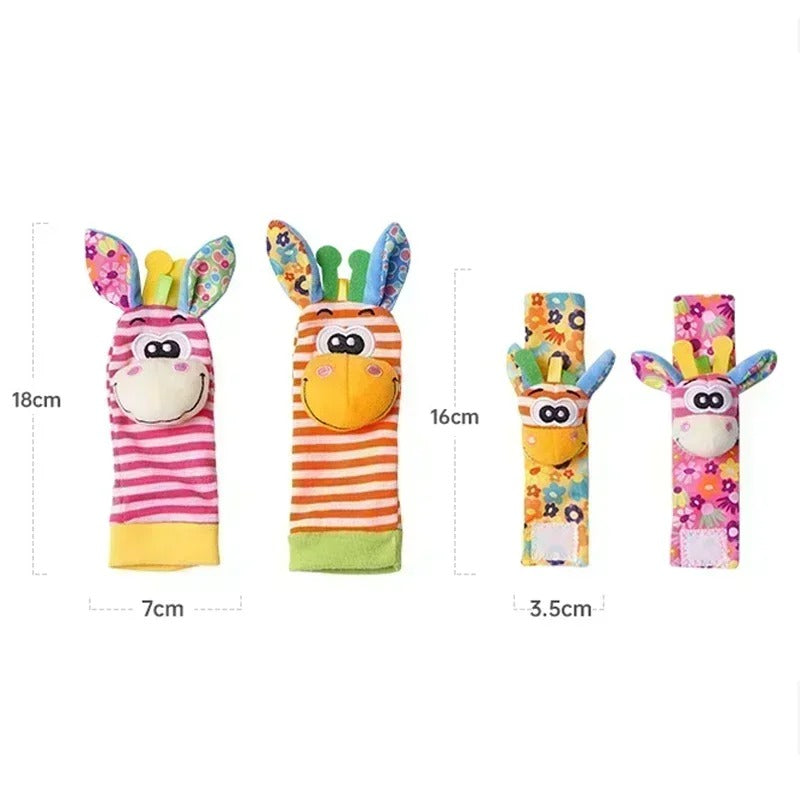 Chaussettes Hochet Bébé et Bracelets à Grelots Montessori