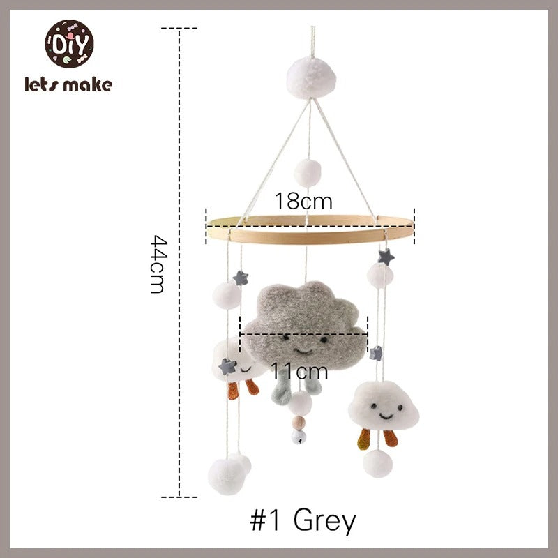 Mobile et Jouet de Naissance en Bois Montessori - Décoration et Eveil Sensoriel pour Bébé