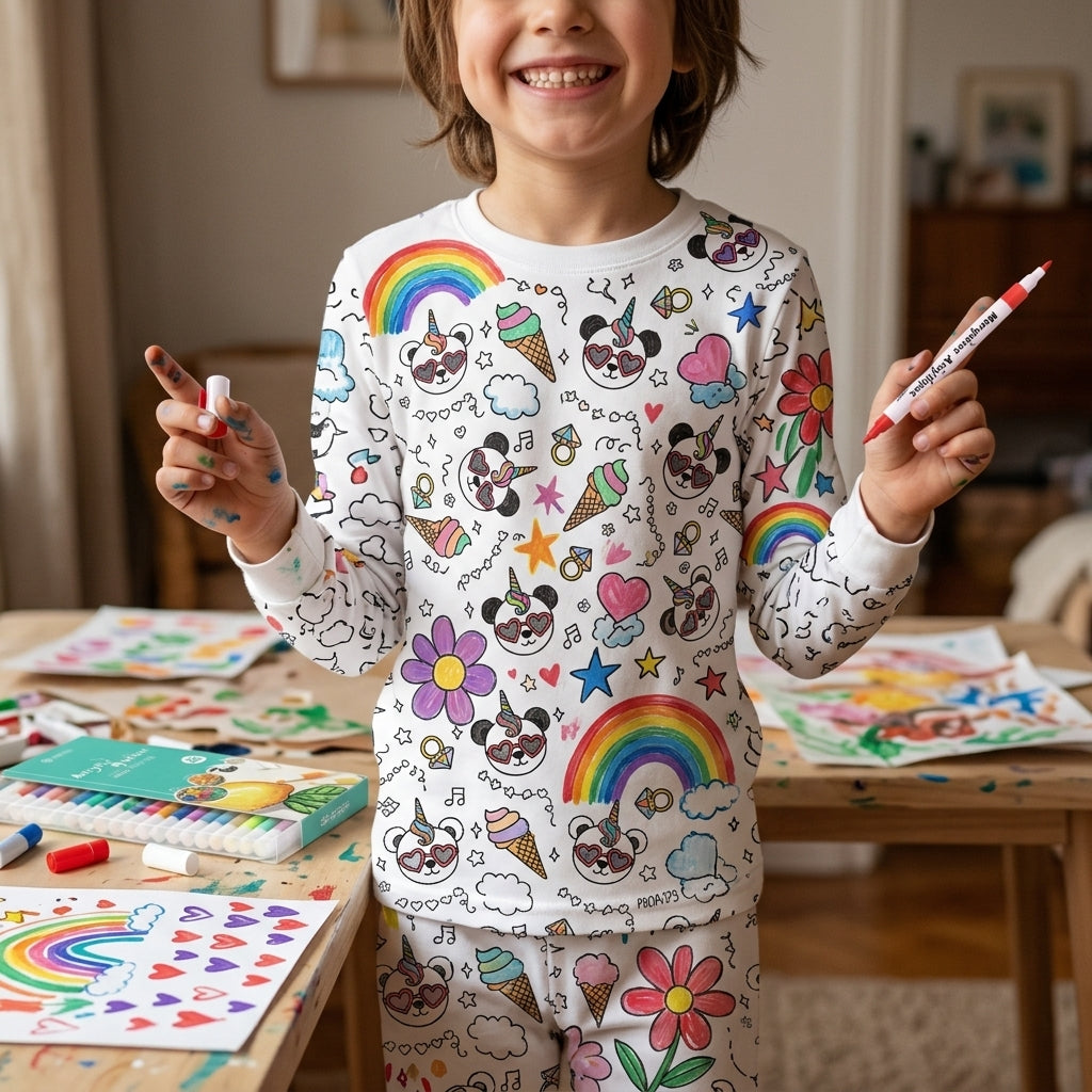 Coloriage Montessori Pyjama