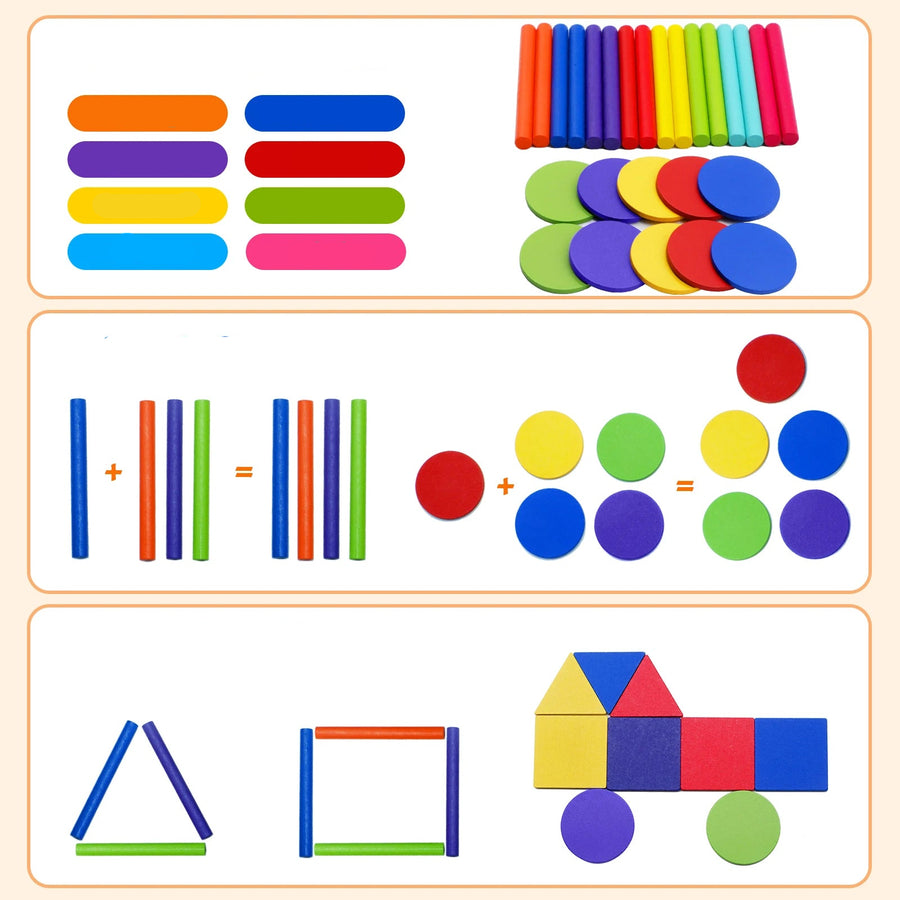 Jeu de Tri Montessori Bois avec Formes et Couleurs