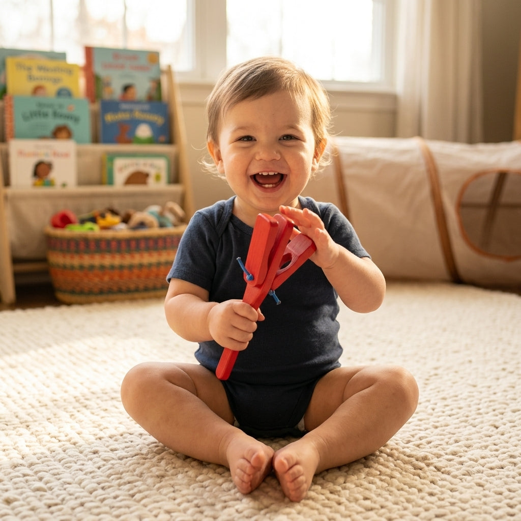 Castagnettes en Bois Enfant – Jouet Musical Montessori dès 1 an