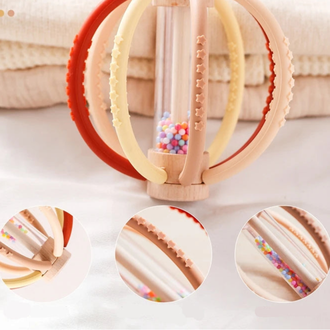 Hochet Sensoriel en Bois et Silicone 