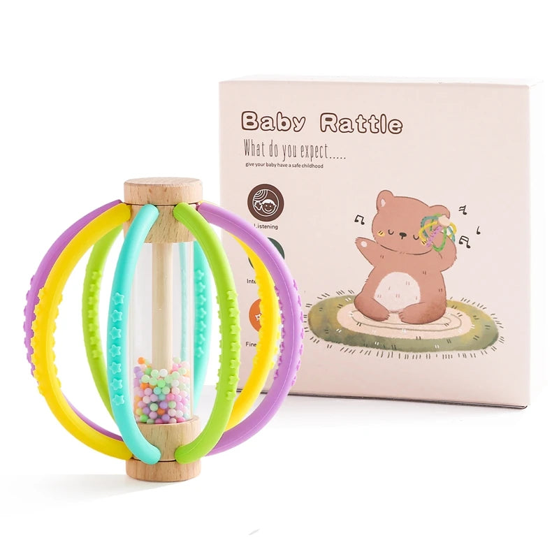 Hochet Sensoriel en Bois et Silicone 