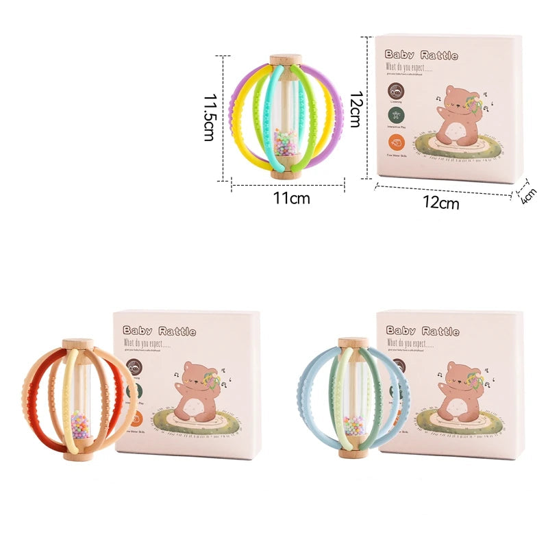 Hochet Sensoriel en Bois et Silicone 