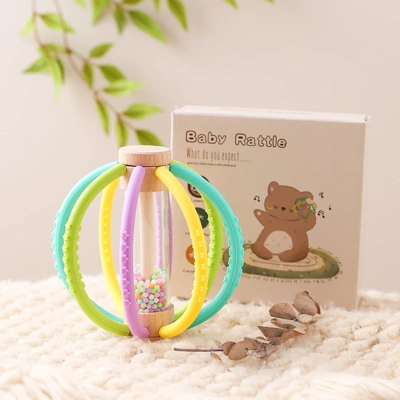 Hochet Sensoriel en Bois et Silicone 