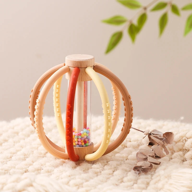 Hochet Sensoriel en Bois et Silicone 