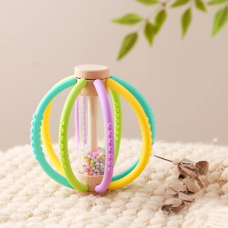 Hochet Sensoriel en Bois et Silicone 