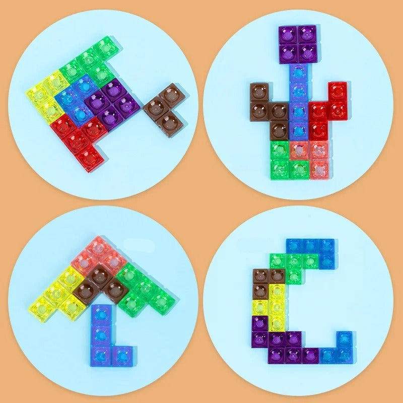 Jeu Tetris 3D en Bois – Puzzle Éducatif Montessori