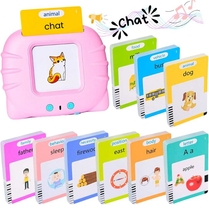 Lecteur de Cartes Flash Parlantes - 224 Mots pour Apprendre en S'amusant