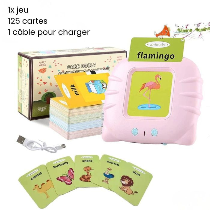 Carte Flash pour l'éducation précoce, jouets d'apprentissage, cartes flash parlantes pour enfants d'âge préscolaire, livre Audio électronique anglais, Machine cadeau 26 Carte Flash pour l'éducation précoce, jouets d'apprentissage, cartes flash parlantes pour enfants d'âge préscolaire, livre Audio électronique anglais, Machine cadeau 26