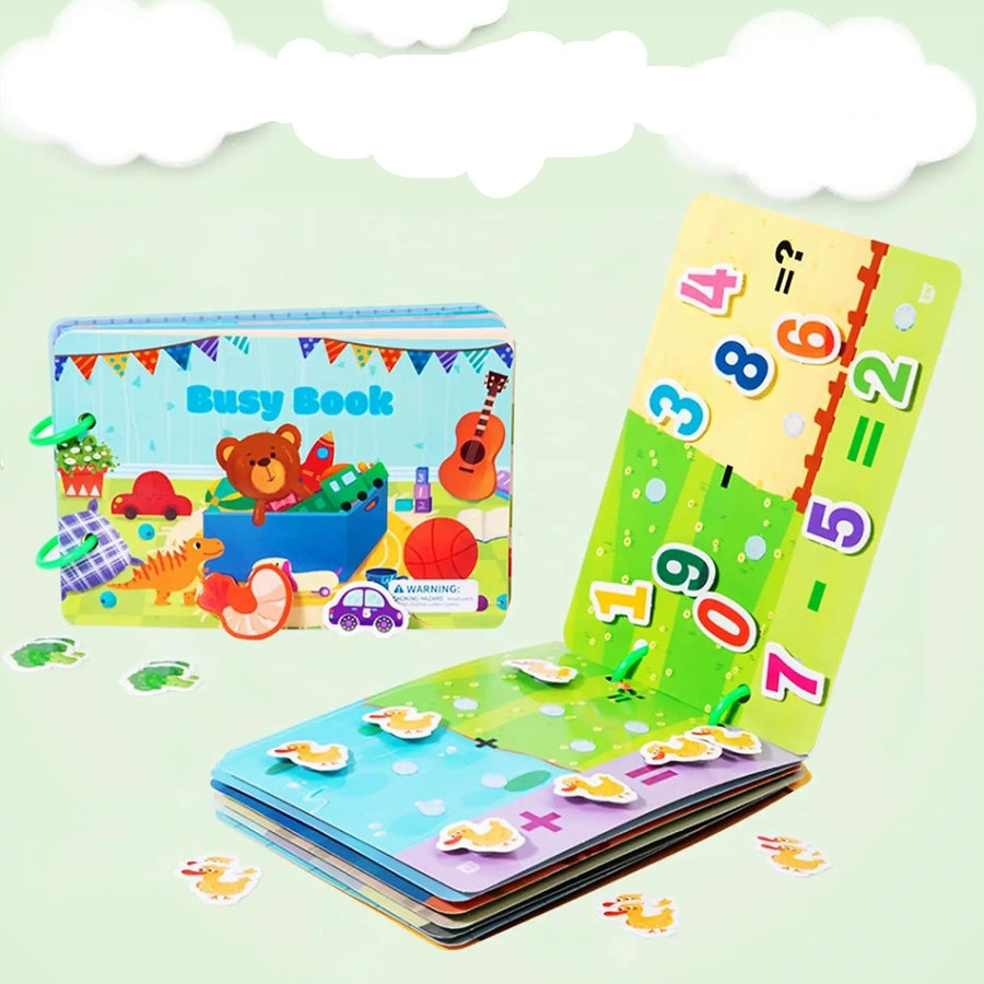 Livre d'activités enfant avec 28 thèmes éducatifs interactifs