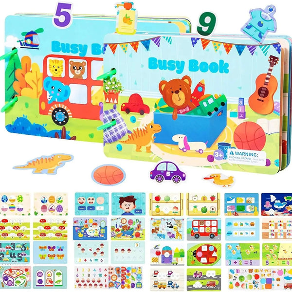 Livre d'activités enfant avec 28 thèmes éducatifs interactifs