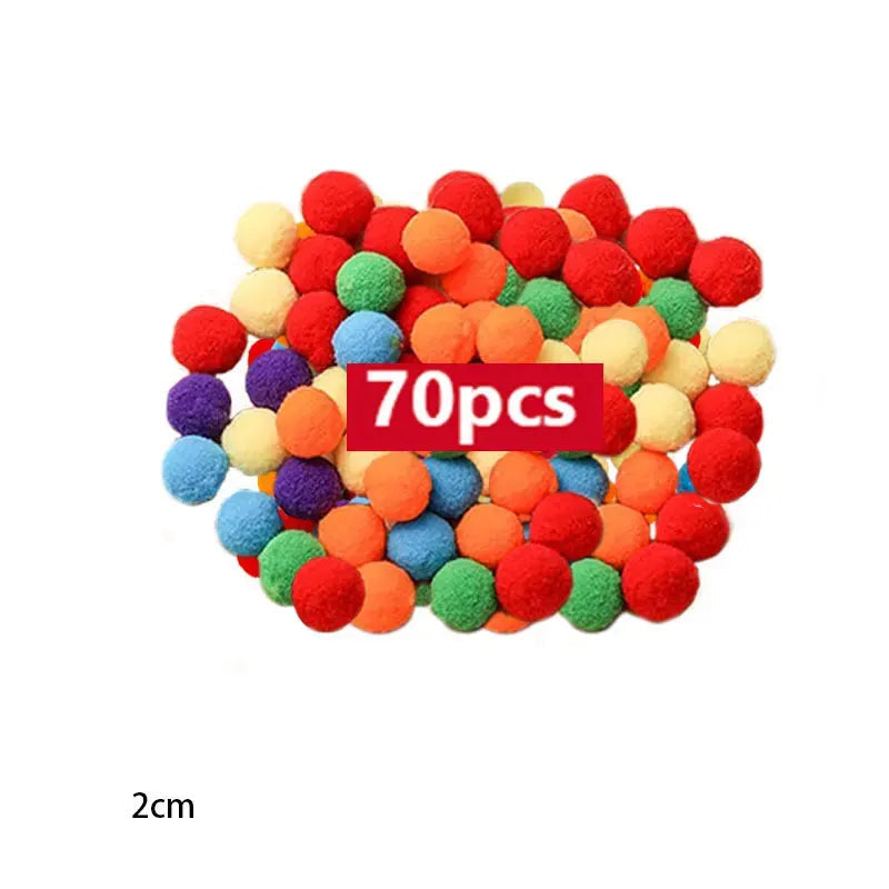 RainbowPlay™ - Jouet Montessori en Pompoms Arc-en-Ciel