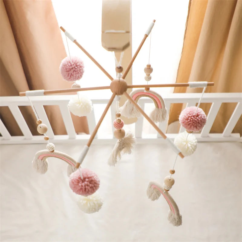 Mobile et Jouet de Naissance en Bois Montessori - Décoration et Eveil Sensoriel pour Bébé