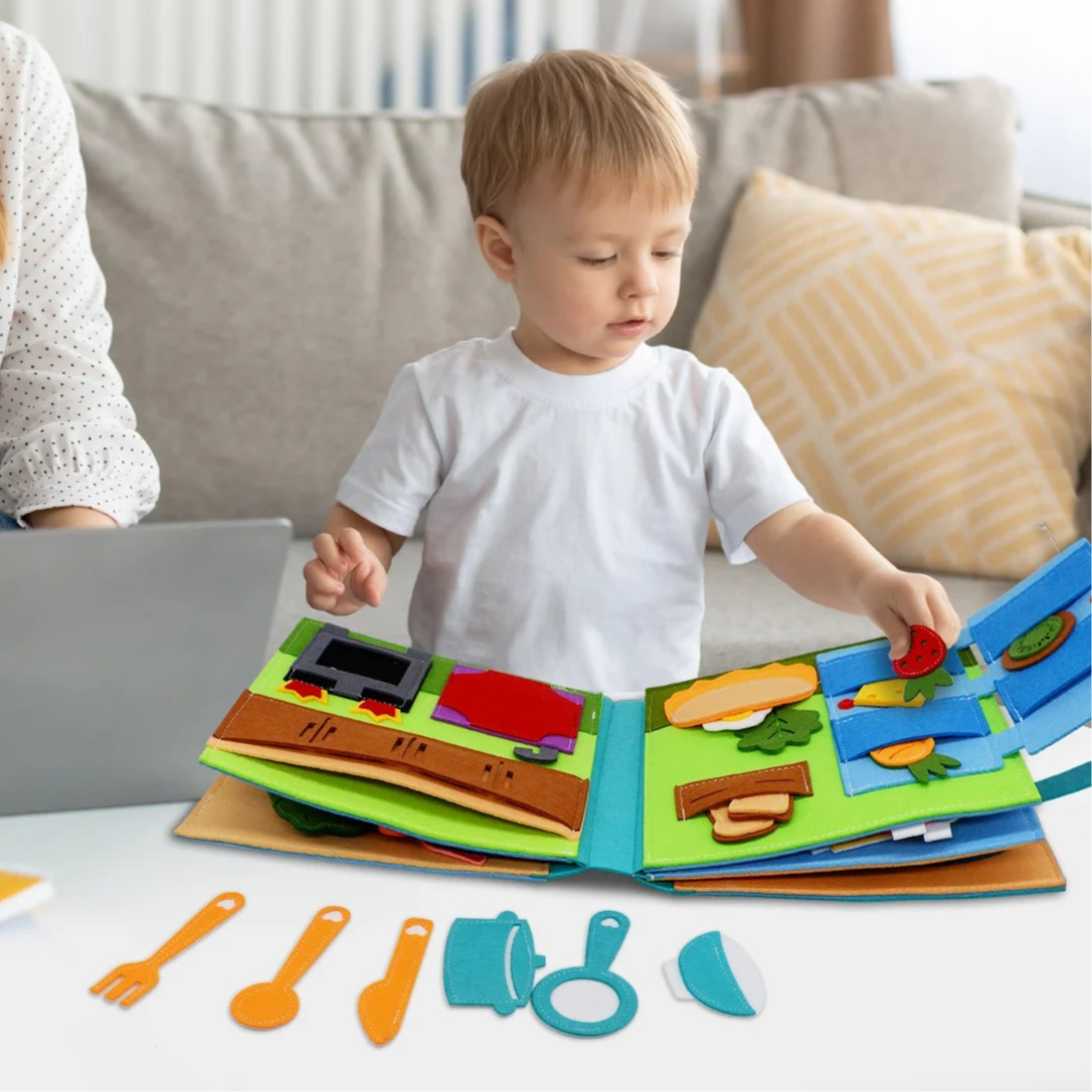 TOSAVGA Jouet Bebe 1 an Busy Board Montessori, Thèmes de la Ferme TOSAVGA Jouet Bebe 1 an Busy Board Montessori, Thèmes de la Ferme