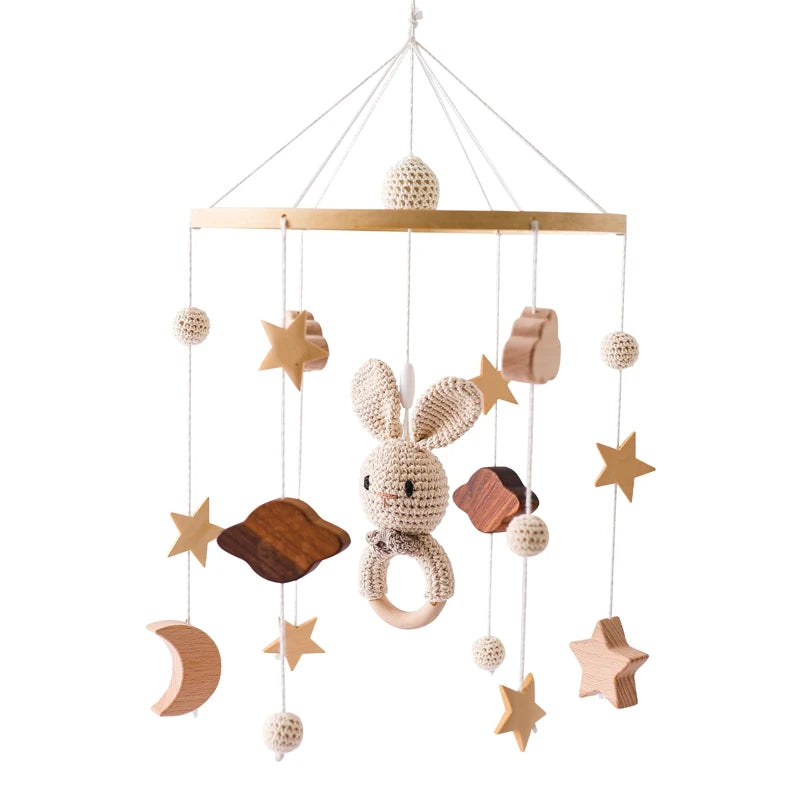 mobile hochet lapin crochet  | Les jeux Montessori