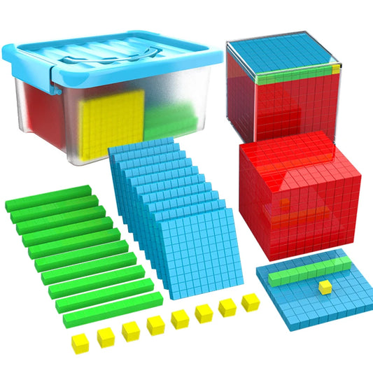 Cube mathématique décimal pour enfants - Jouets d'apprentissage numérique.