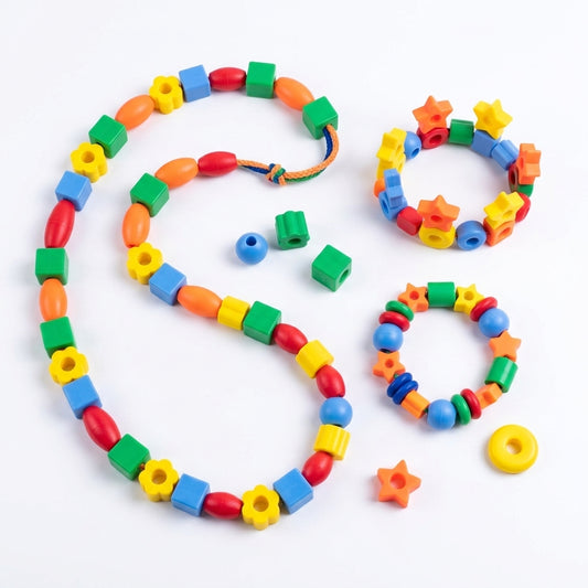 Tissage & Enfilage de Perles Colorées Montessori