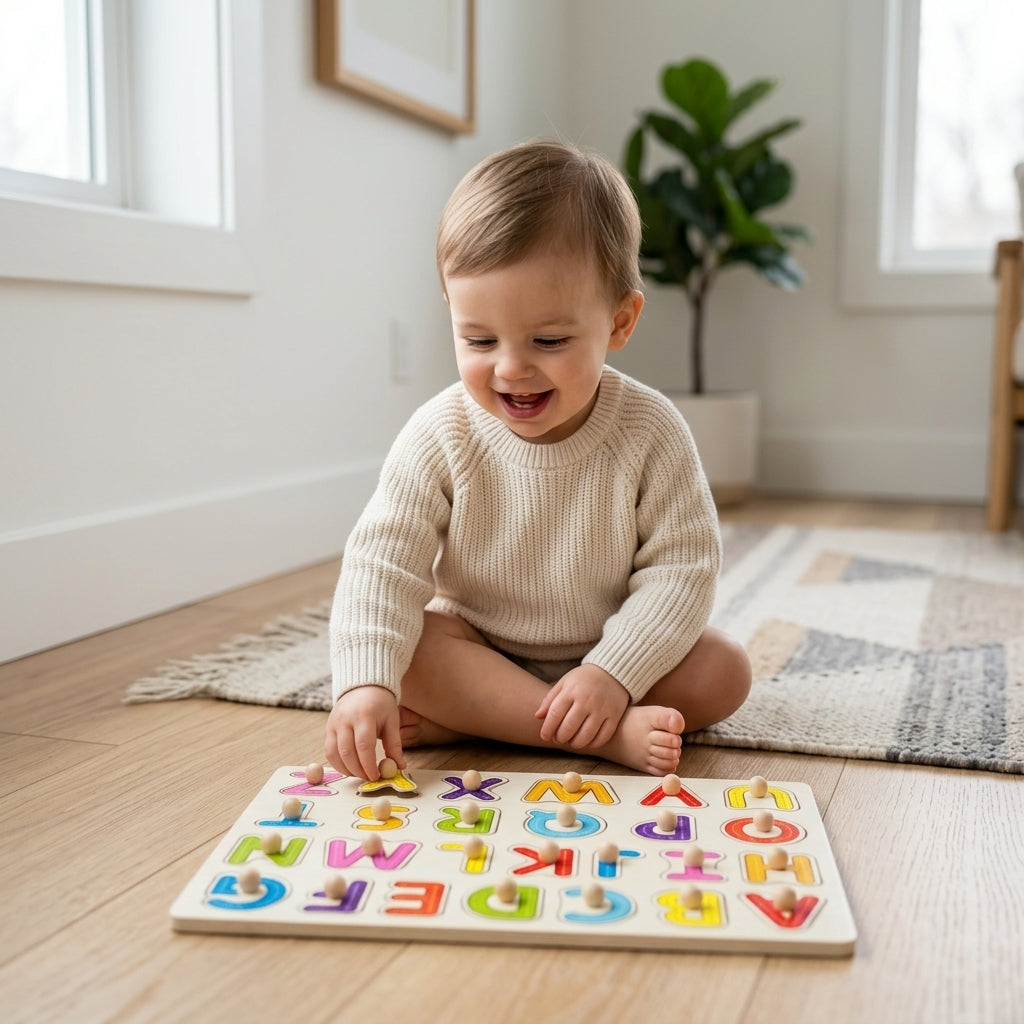 Plateau Alphabet Majuscule Montessori