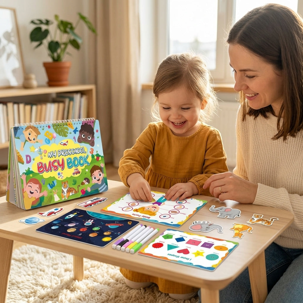 🎒 Busy Book Montessori – Livre d’Activités Éducatif Complet (Dès 2 ans)