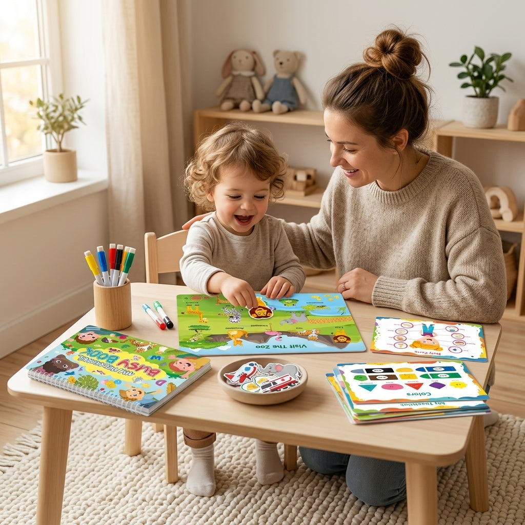 🎒 Busy Book Montessori – Livre d’Activités Éducatif Complet (Dès 2 ans)