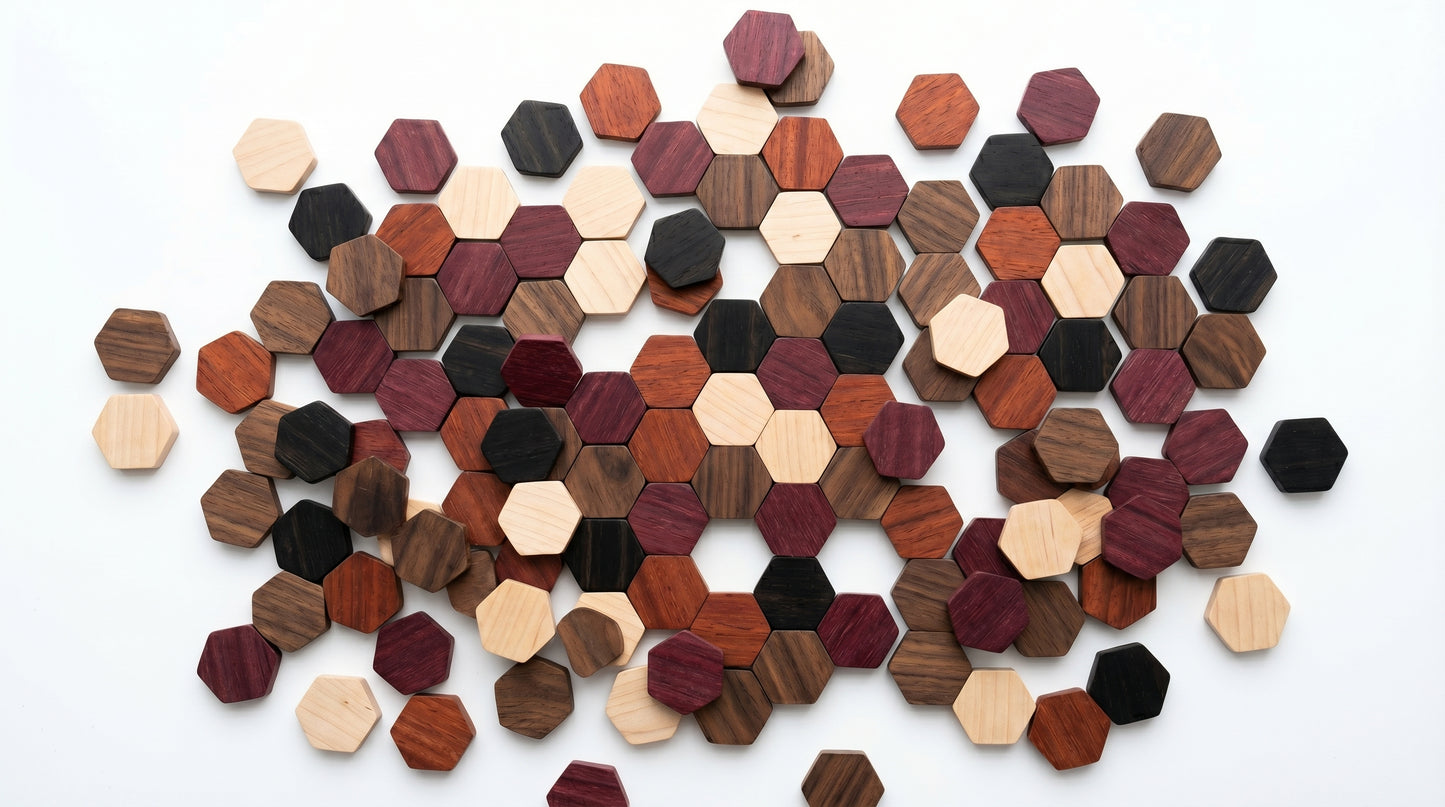 Tangram Hexagone en Bois Montessori Puzzle