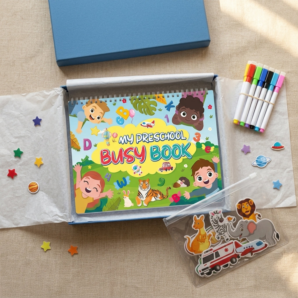 🎒 Busy Book Montessori – Livre d’Activités Éducatif Complet (Dès 2 ans)