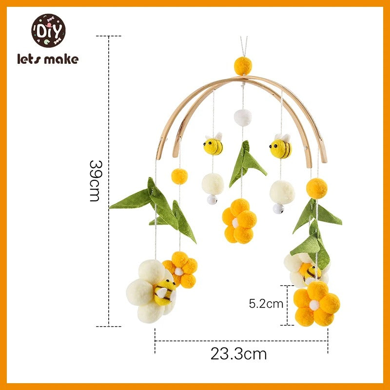 Mobile et Jouet de Naissance en Bois Montessori - Décoration et Eveil Sensoriel pour Bébé