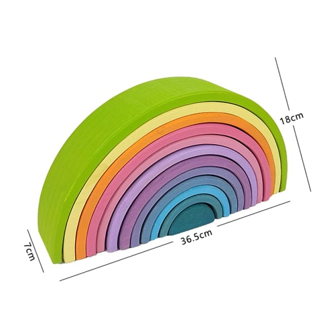 Arc-En-Ciel Pastel En Bois Montessori - Édition Délicate | Montezzori Montezzori