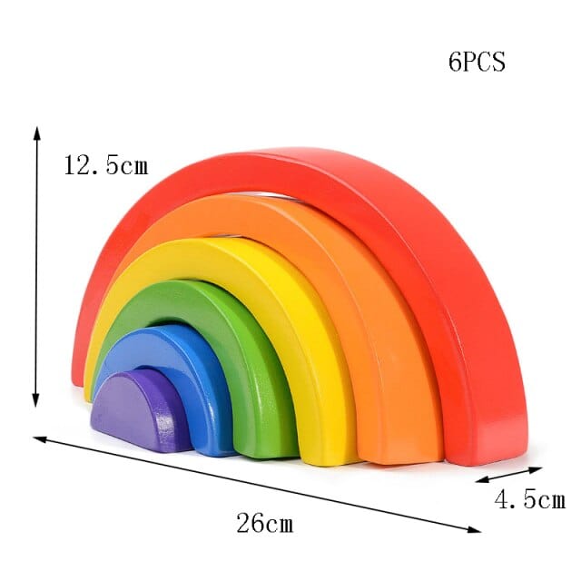 Arc-En-Ciel Pastel En Bois Montessori - Édition Délicate | Montezzori E Montezzori