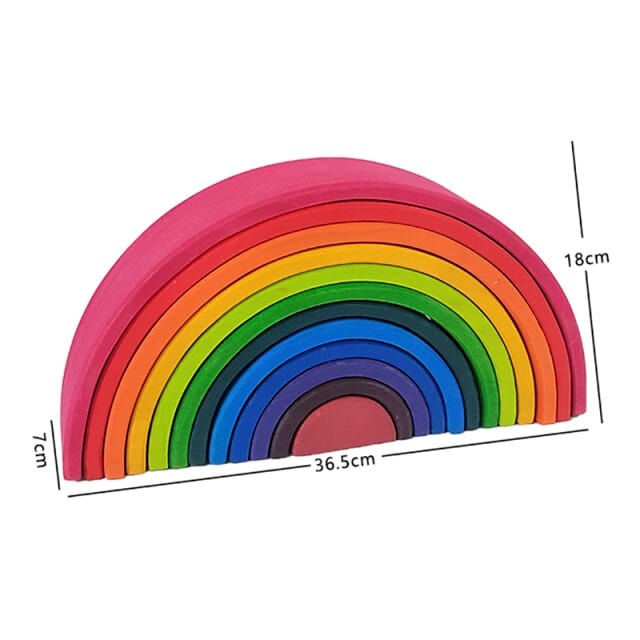 Arc-En-Ciel Pastel En Bois Montessori - Édition Délicate | Montezzori G Montezzori