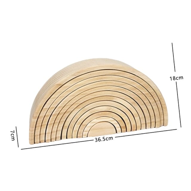 Arc-En-Ciel Pastel En Bois Montessori - Édition Délicate | Montezzori I Montezzori