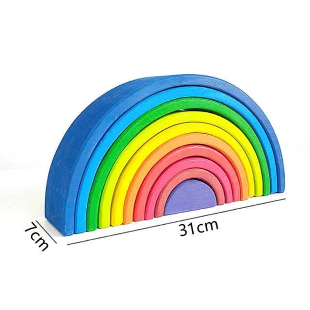 Arc-En-Ciel Pastel En Bois Montessori - Édition Délicate | Montezzori J Montezzori