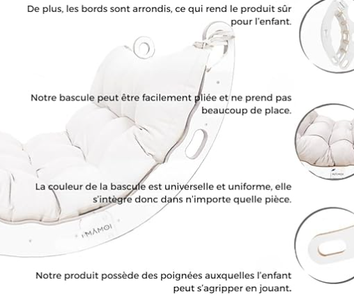 Arche d’escalade MAMOI® avec balançoire et coussin – Jeu Montessori en bois pour enfants