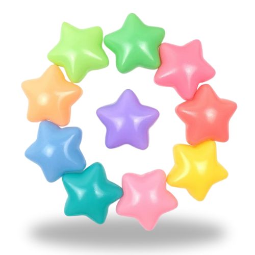 Balles Océaniques Cœur et Étoiles – Jouets Colorés pour Aires de Jeu