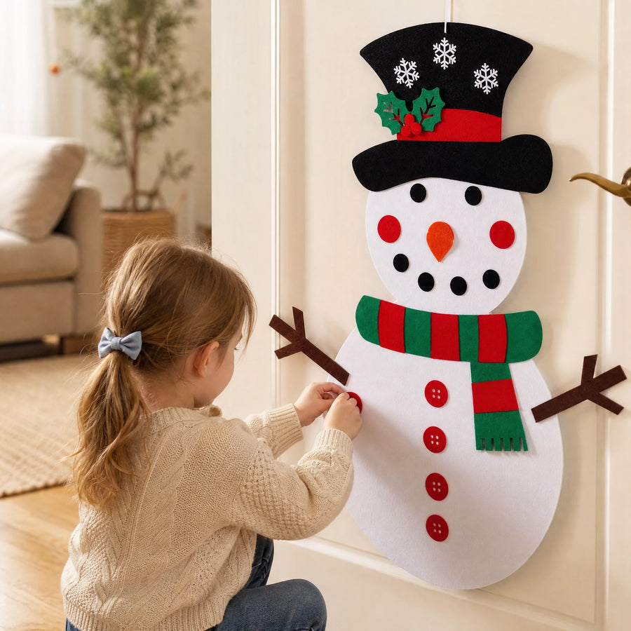 Bonhomme de Neige à Décorer en Feutrine avec 31 Ornements - Utilisation du produit