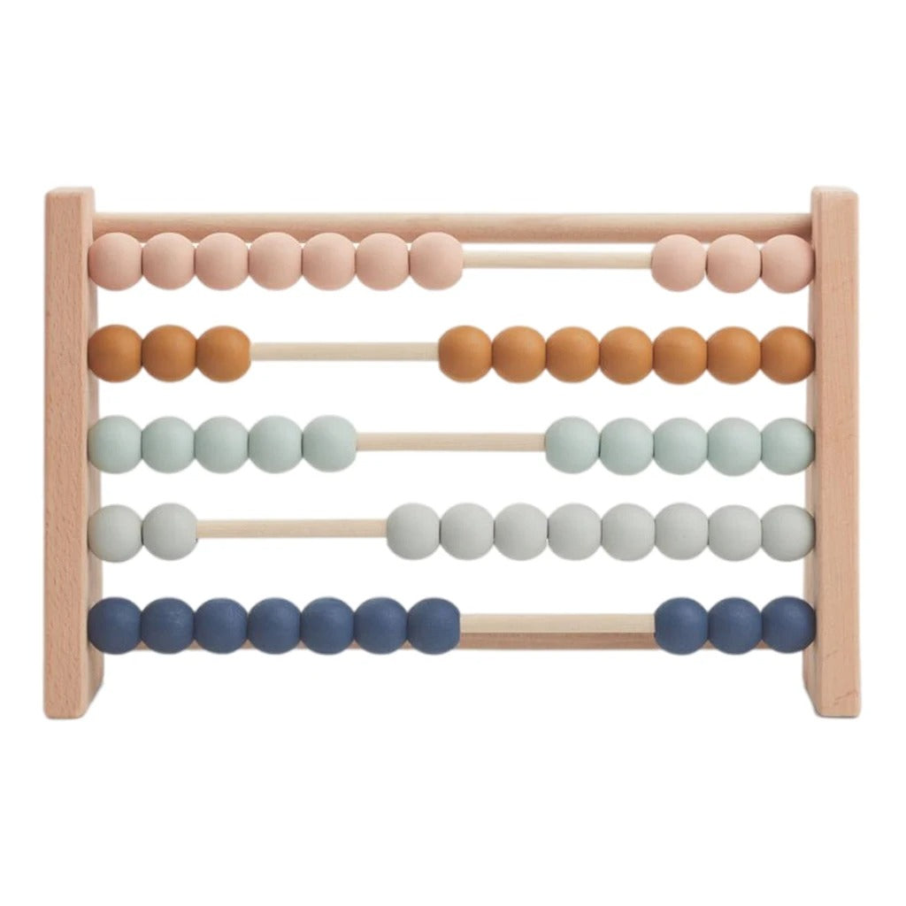 Boulier en bois Montessori 50 perles colorées