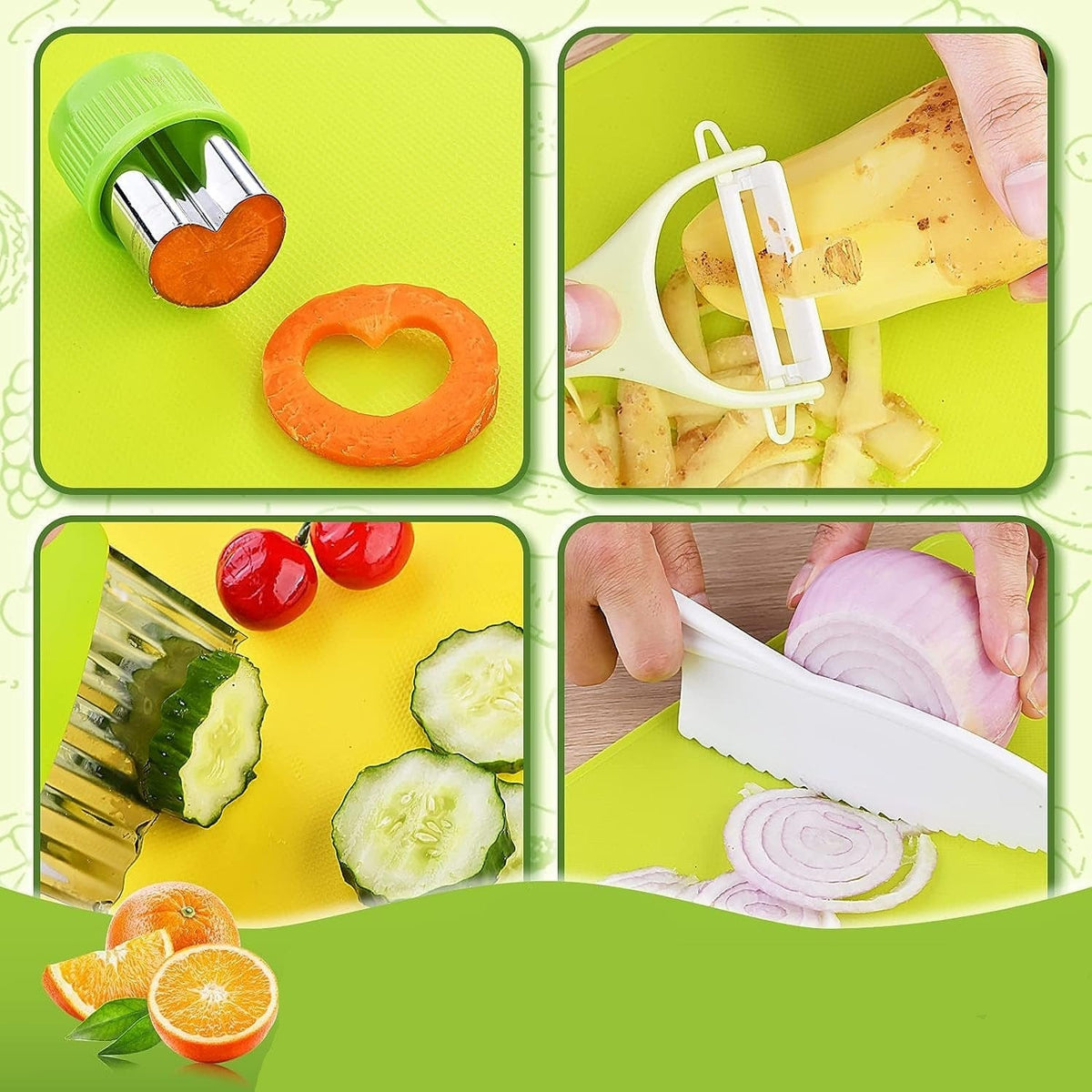 Set Cuisine Bois Montessori ROBOTIME - Ustensiles Moka Avec Porte-Couteaux Pour Petits Chefs Dès 3 Ans
