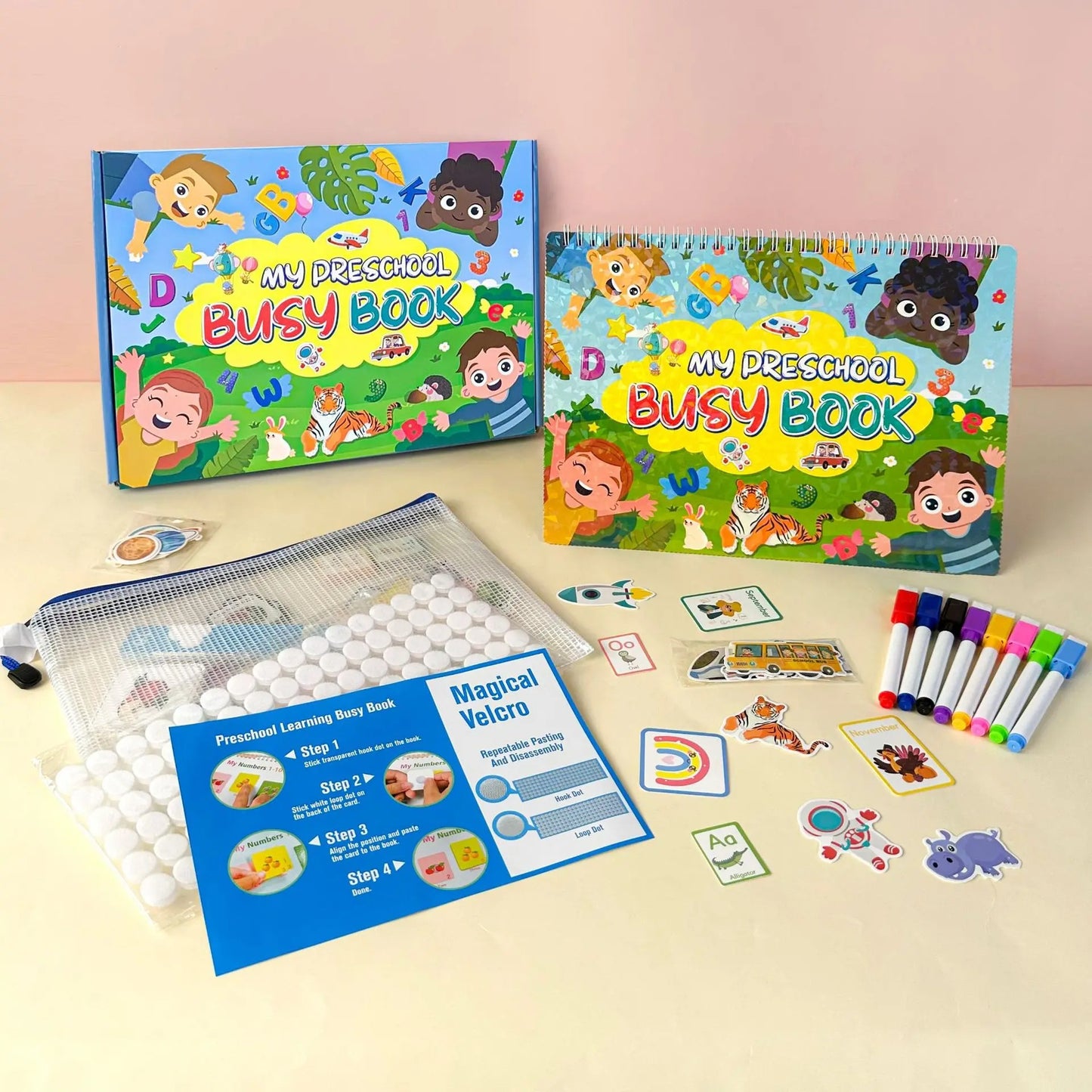 🎒 Busy Book Montessori – Livre d’Activités Éducatif Complet (Dès 2 ans)