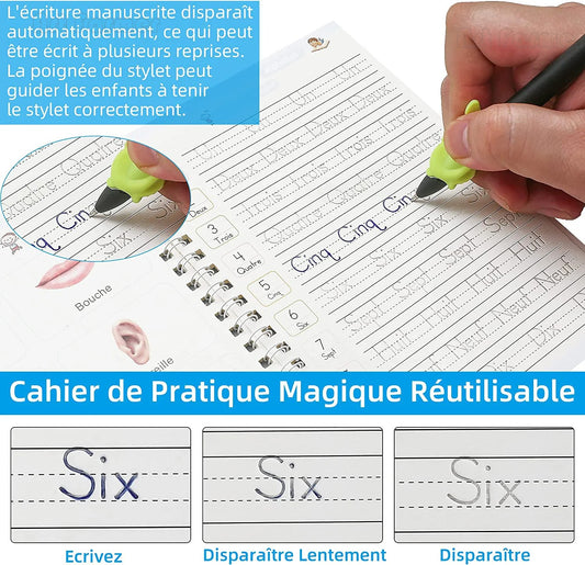 Cahier Magique Montessori pour Apprendre l'Alphabet, les Nombres et le Dessin